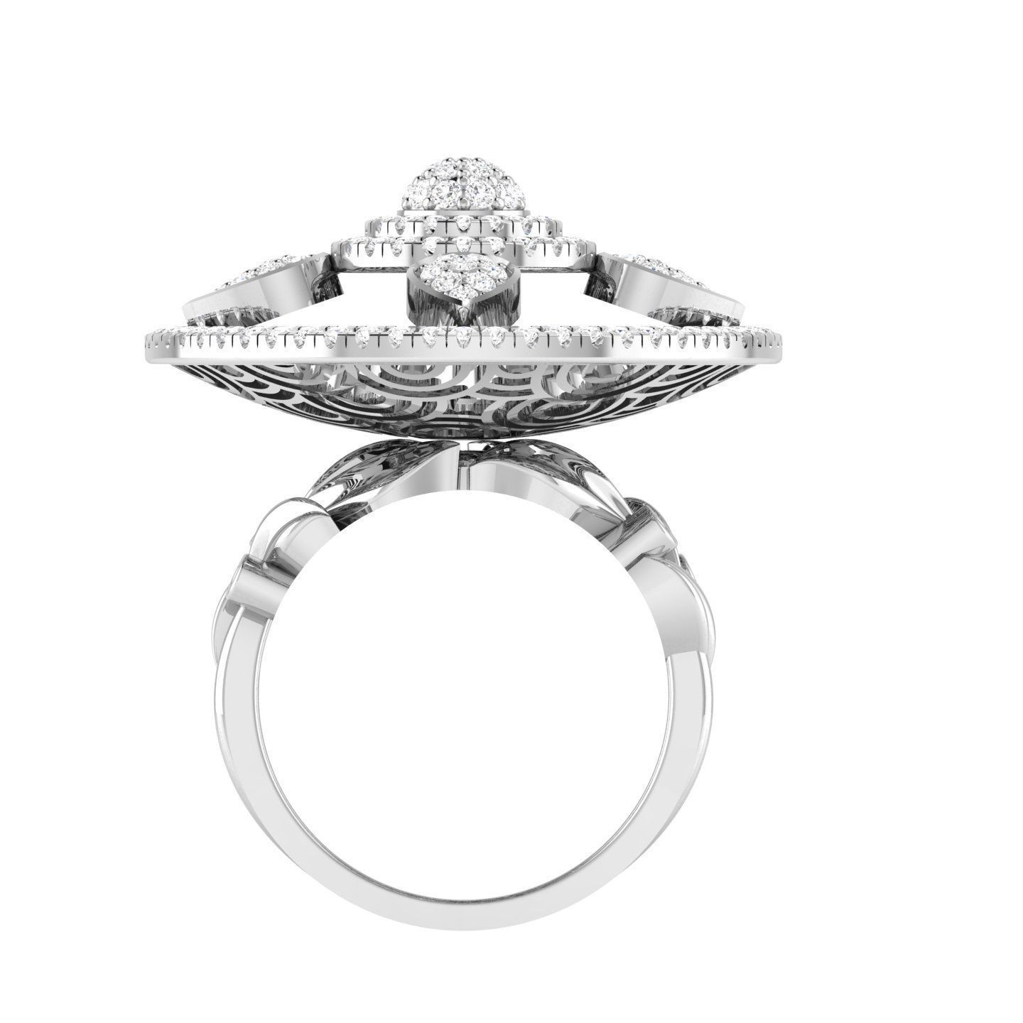 Women Cocktail Ring stl render detail 3D print model_18