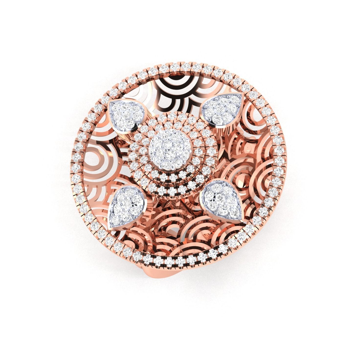 Women Cocktail Ring stl render detail 3D print model_9