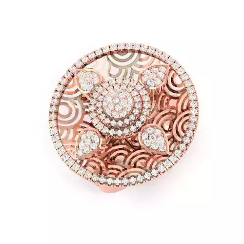 Women Cocktail Ring stl render detail