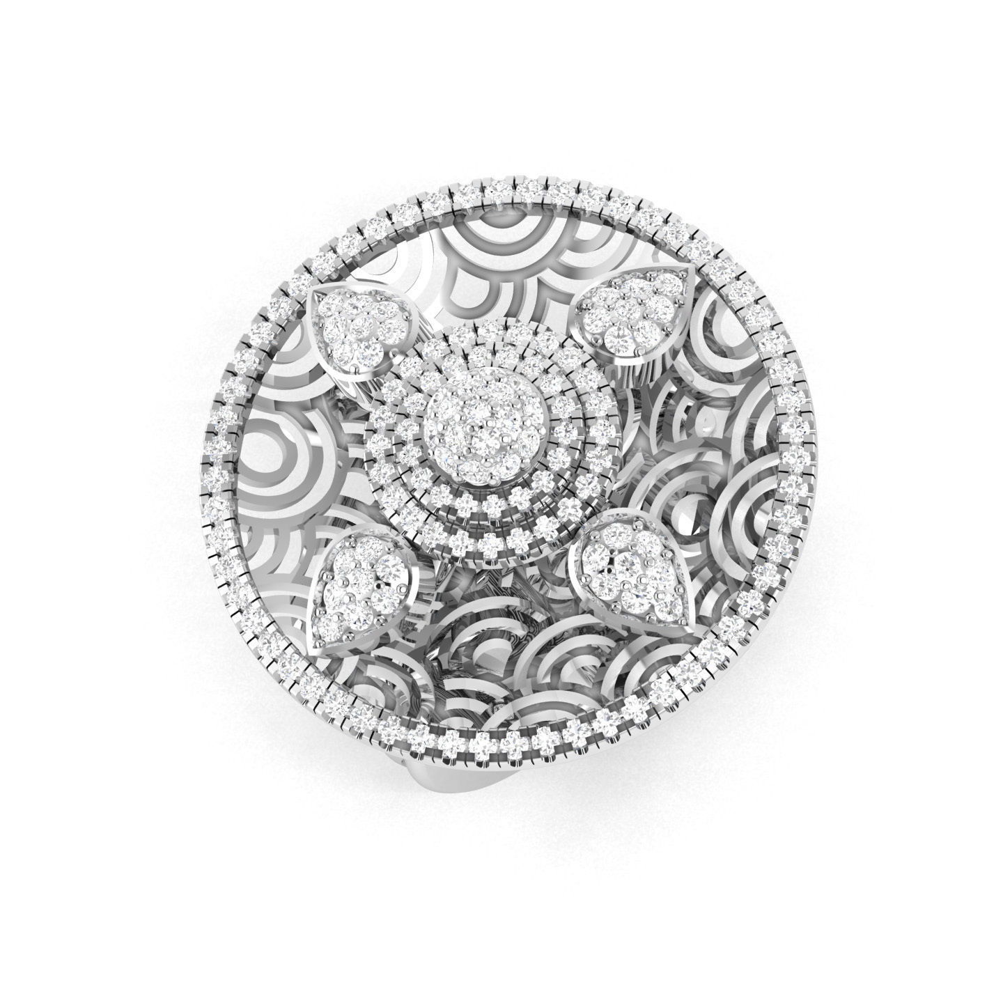 Women Cocktail Ring stl render detail 3D print model_16