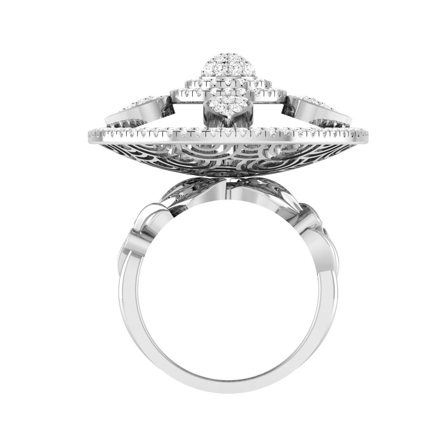 Women Cocktail Ring stl render detail 3D print model_19