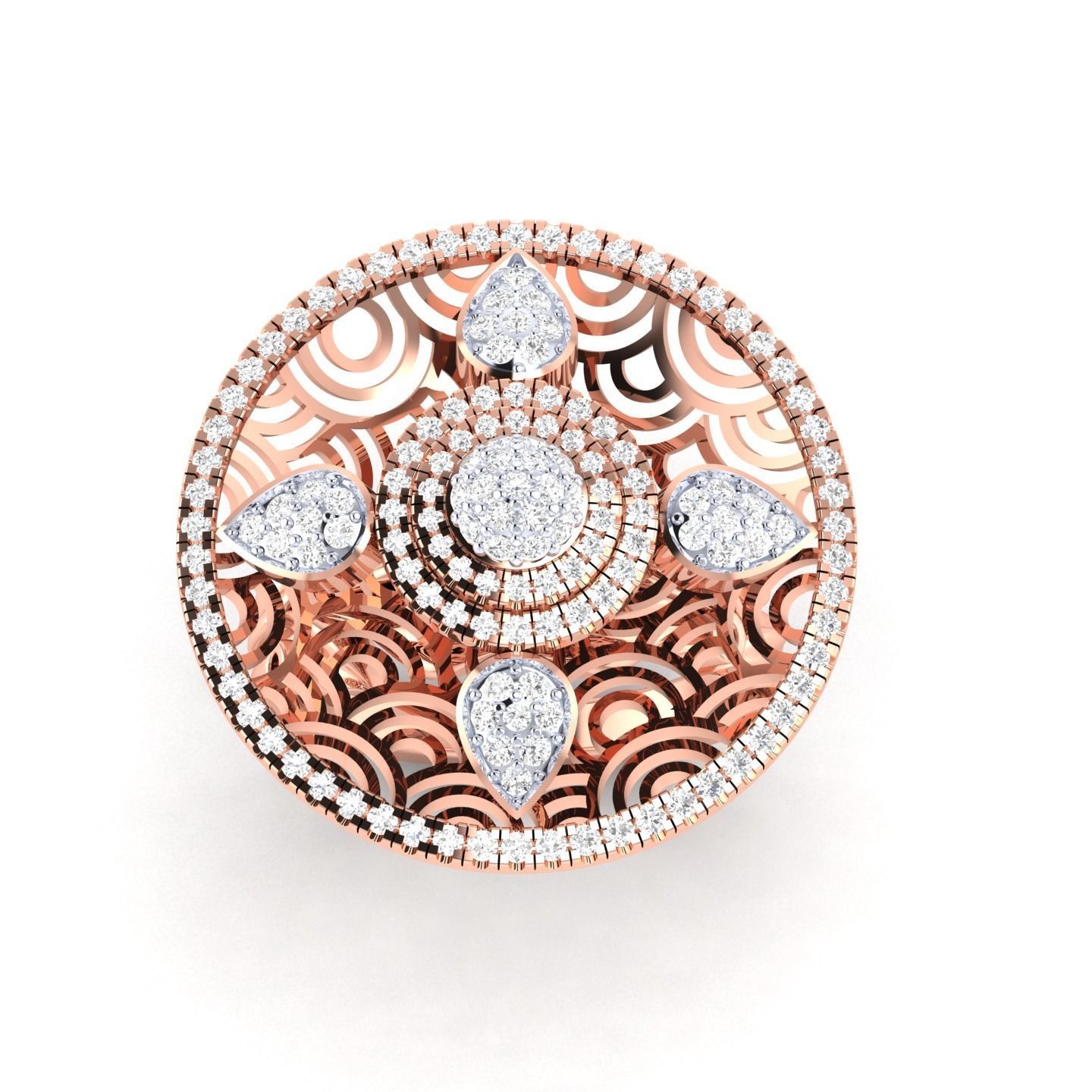 Women Cocktail Ring stl render detail 3D print model_15