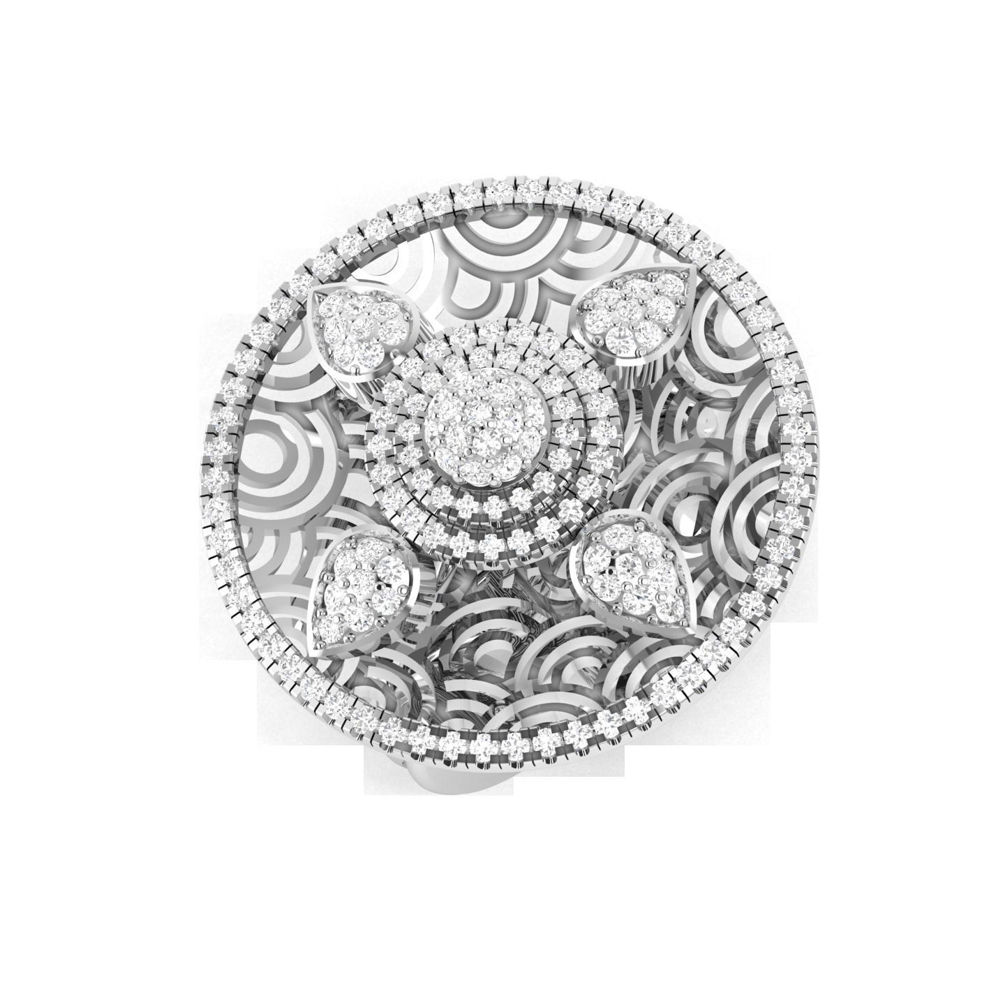 Women Cocktail Ring stl render detail 3D print model_17