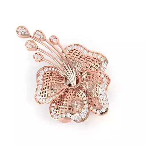 Women Cocktail Ring stl render detail