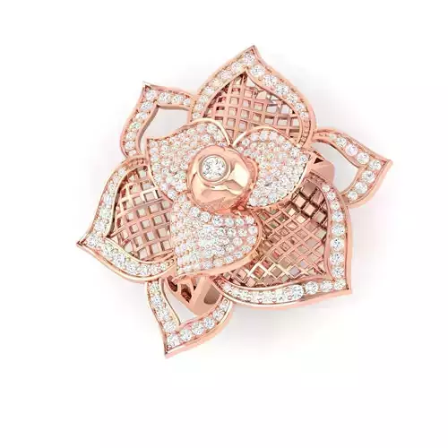 Women Cocktail Ring 3dm stl render detail 3D print model