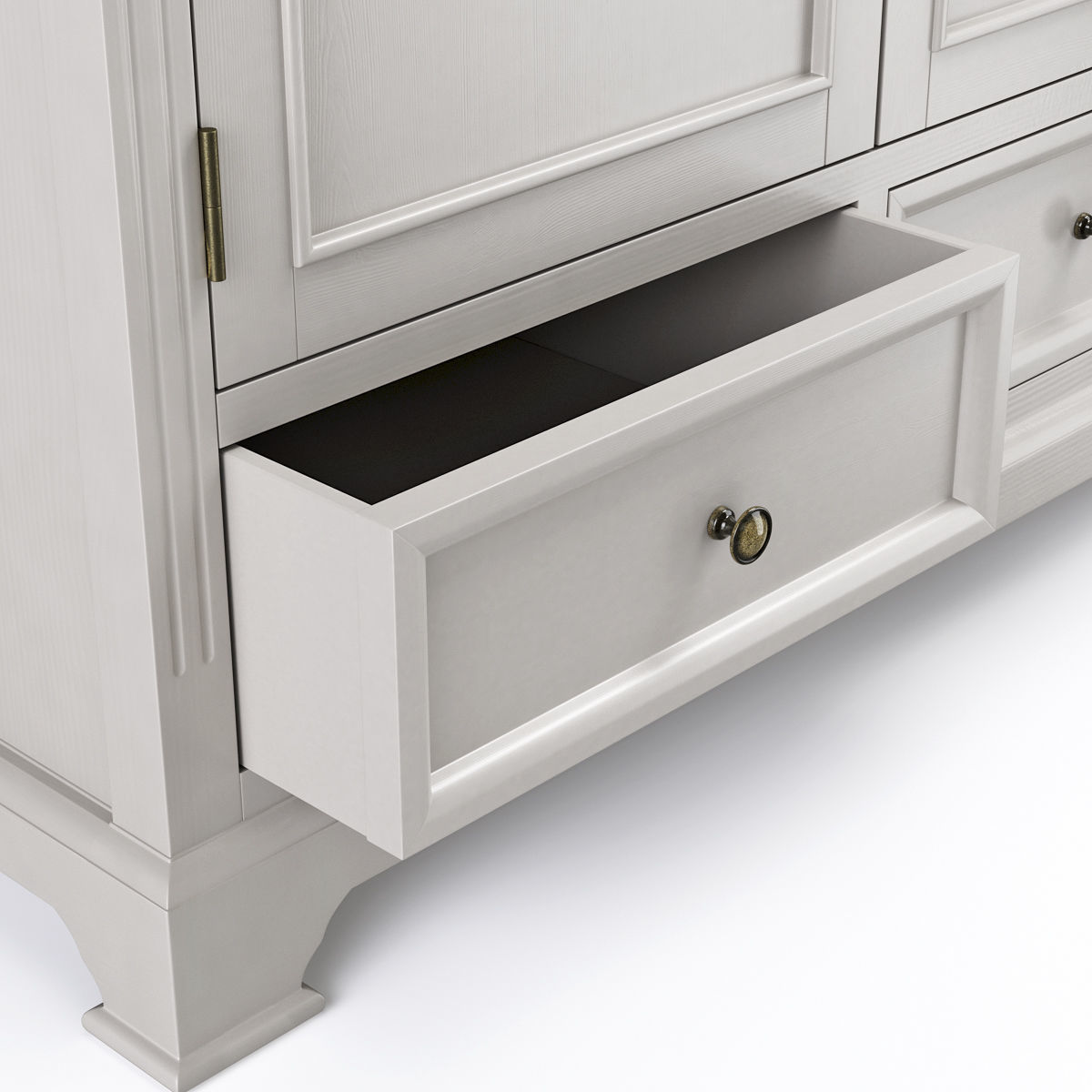 DAVENTRY Taupe Gray Large Double Wardrobe 3D model_4