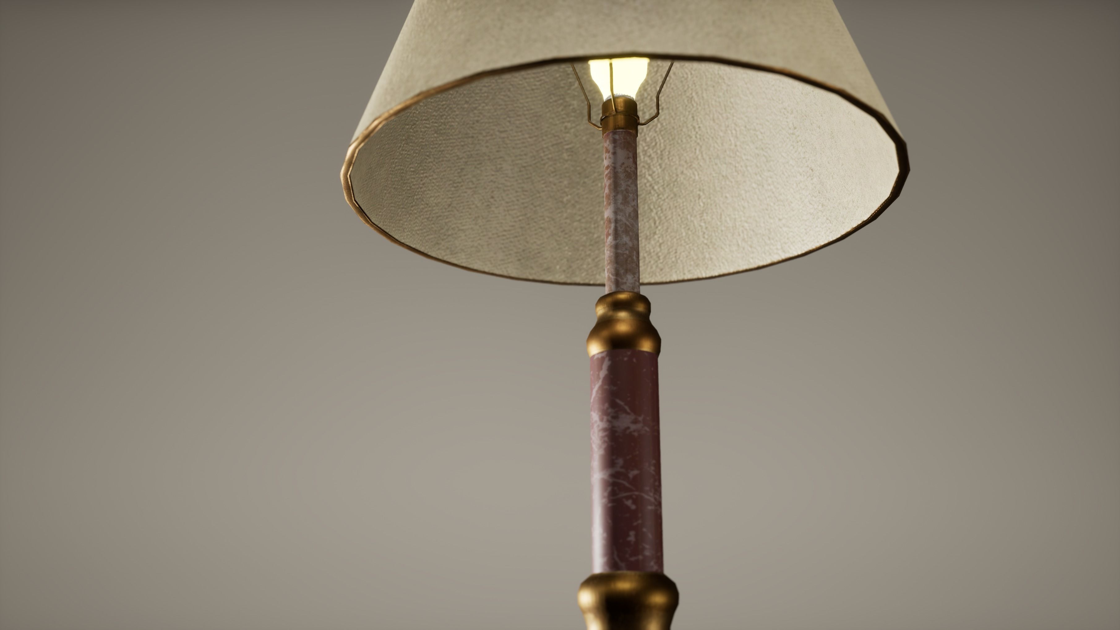 Desk Lamp Low poly Game Ready Low-poly 3D model_1