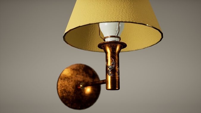 Desk Lamp Low poly Game Ready Low-poly 3D model