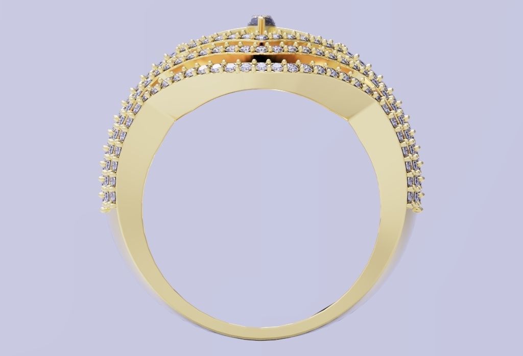 jeveleriy diamond ring gold 3D print model_16
