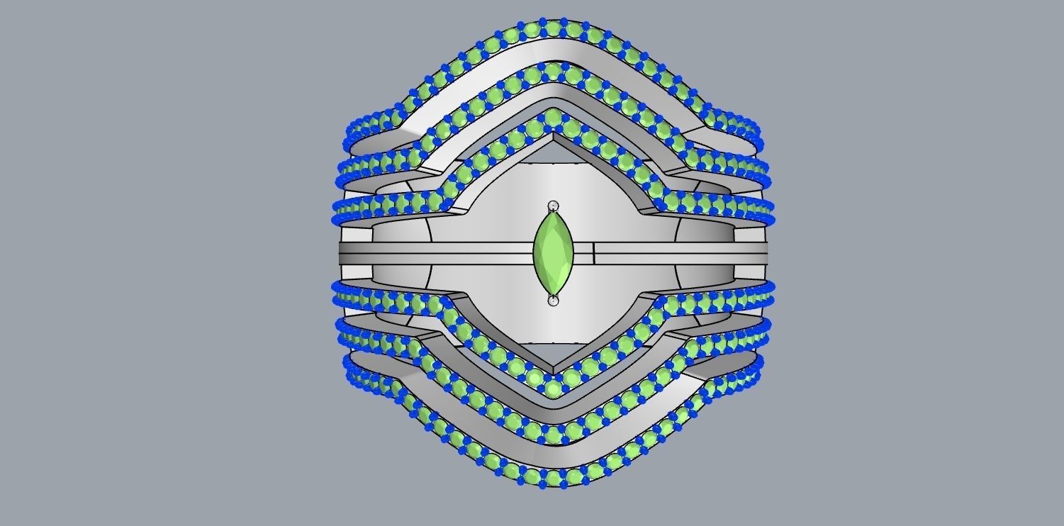 jeveleriy diamond ring gold 3D print model_5