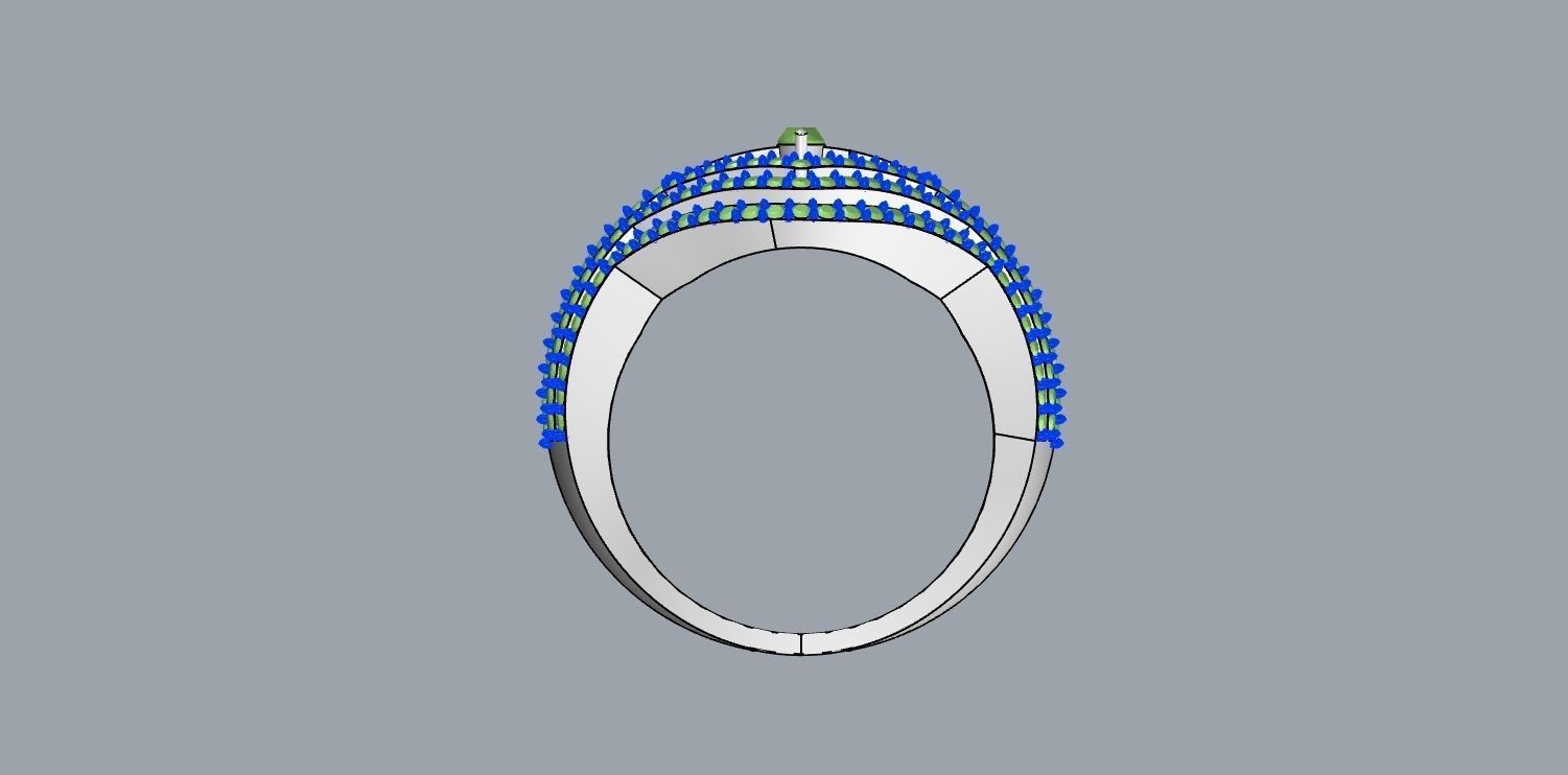 jeveleriy diamond ring gold 3D print model_3