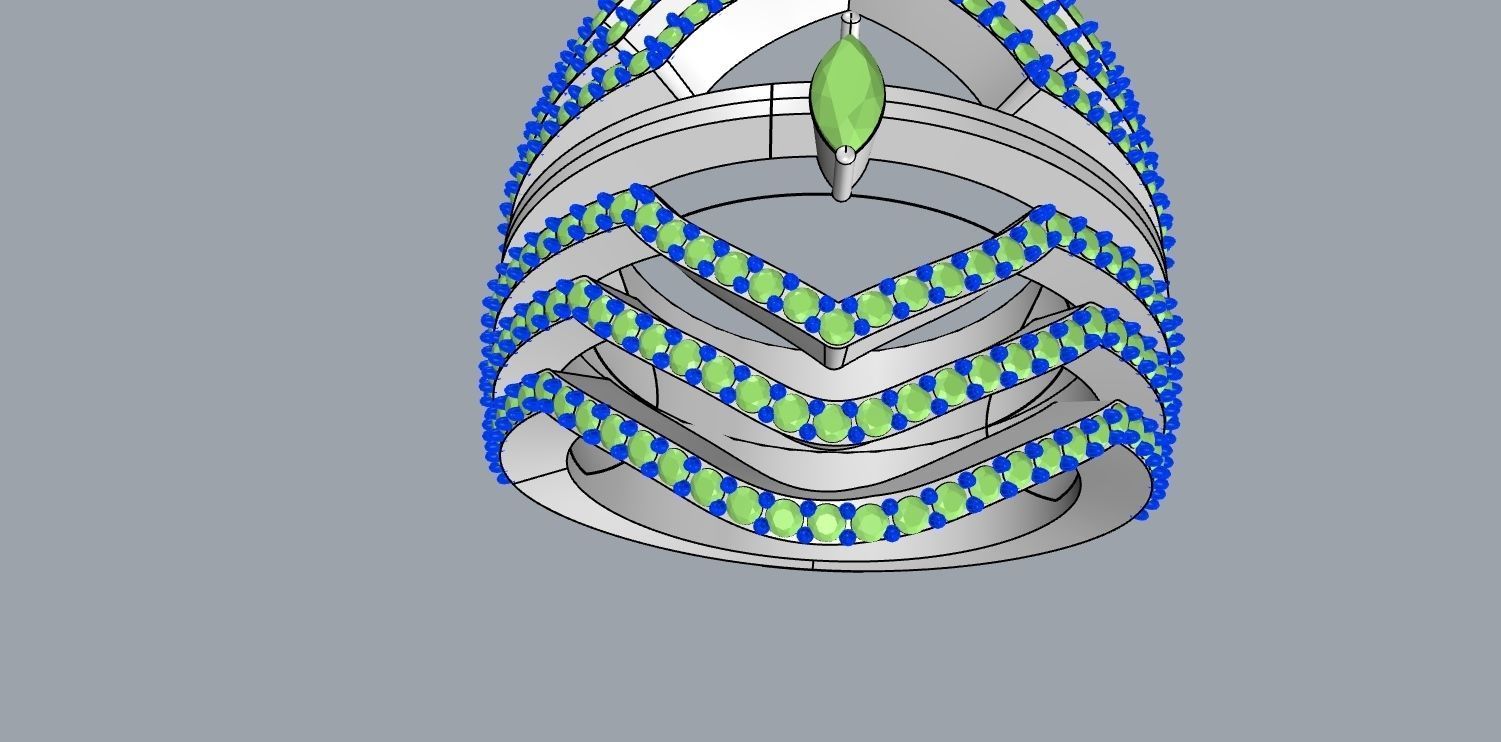 jeveleriy diamond ring gold 3D print model_8