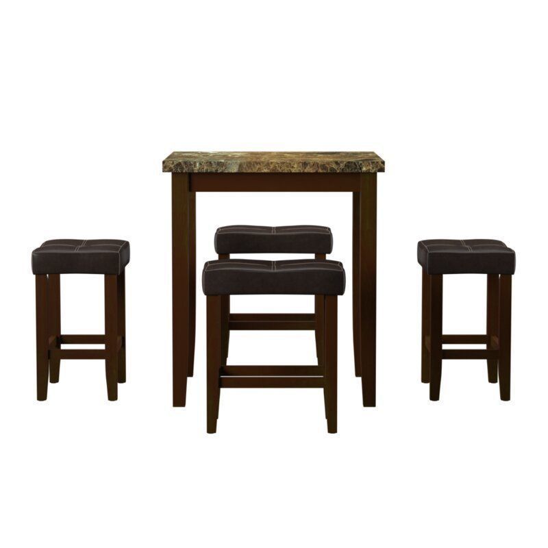Dejean 5 - Piece Counter Height Dining Set 3D model_4