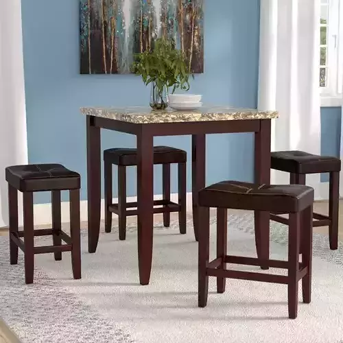 Dejean 5 - Piece Counter Height Dining Set