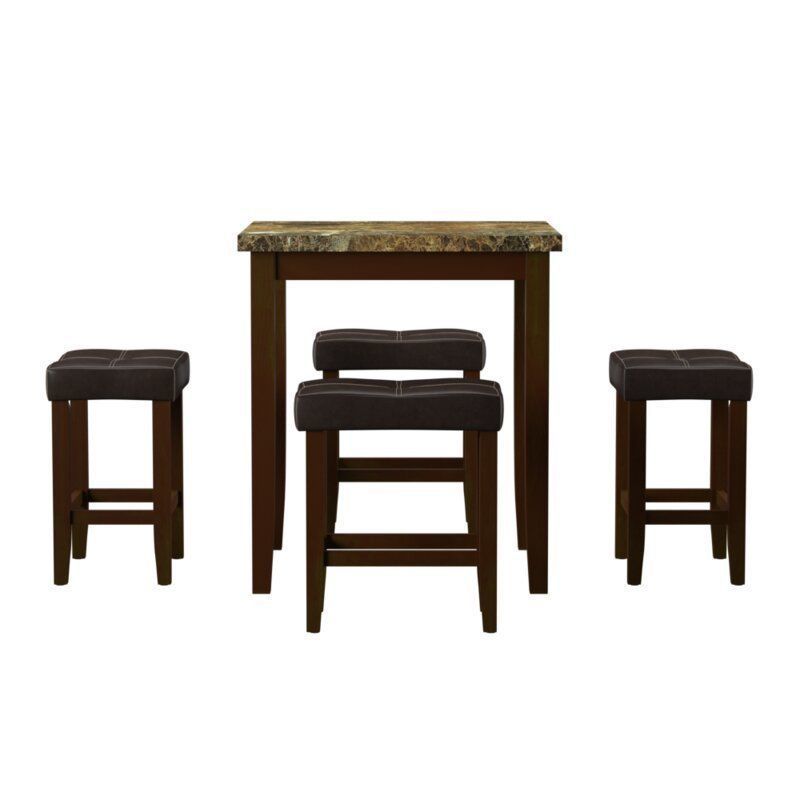 Dejean 5 - Piece Counter Height Dining Set 3D model_3