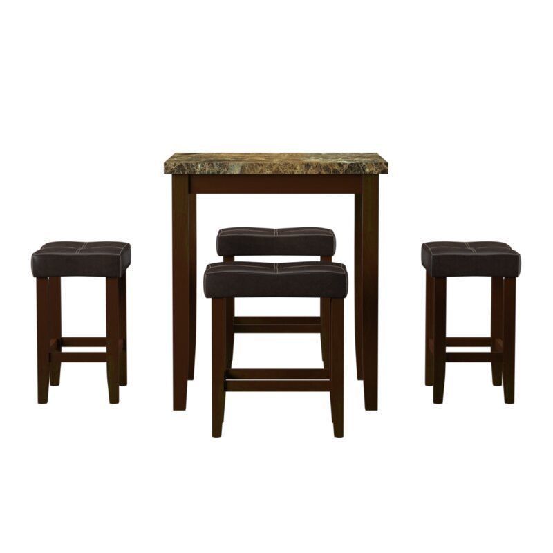 Dejean 5 - Piece Counter Height Dining Set 3D model_5