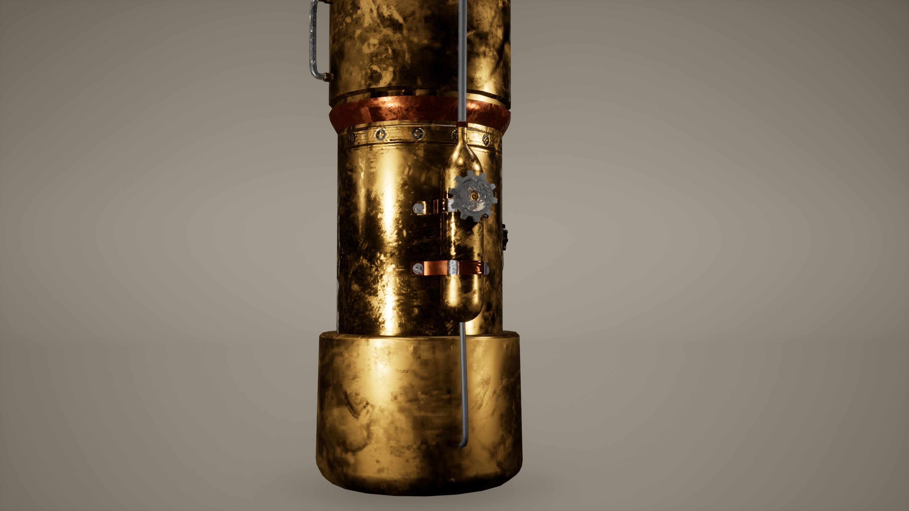 Steampunk Prop Low Poly Game Ready Low-poly 3D model_2