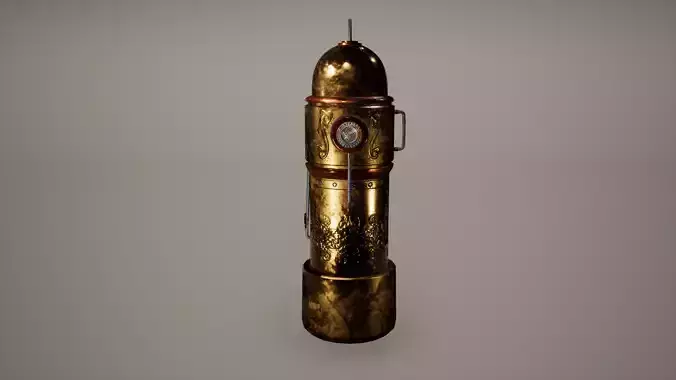 Steampunk Prop Low Poly Game Ready Low-poly 3D model