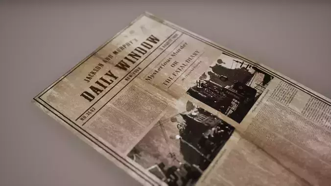 News paper Low poly Game Ready  Low-poly 3D model