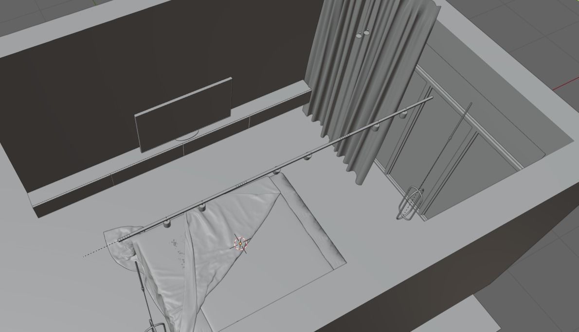 simple model of bedroom 3D model_2