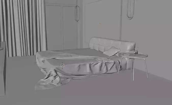simple model of bedroom 3D model