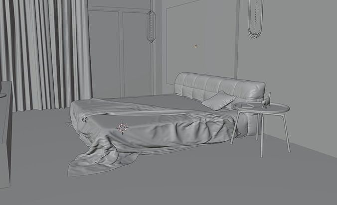 simple model of bedroom 3D model