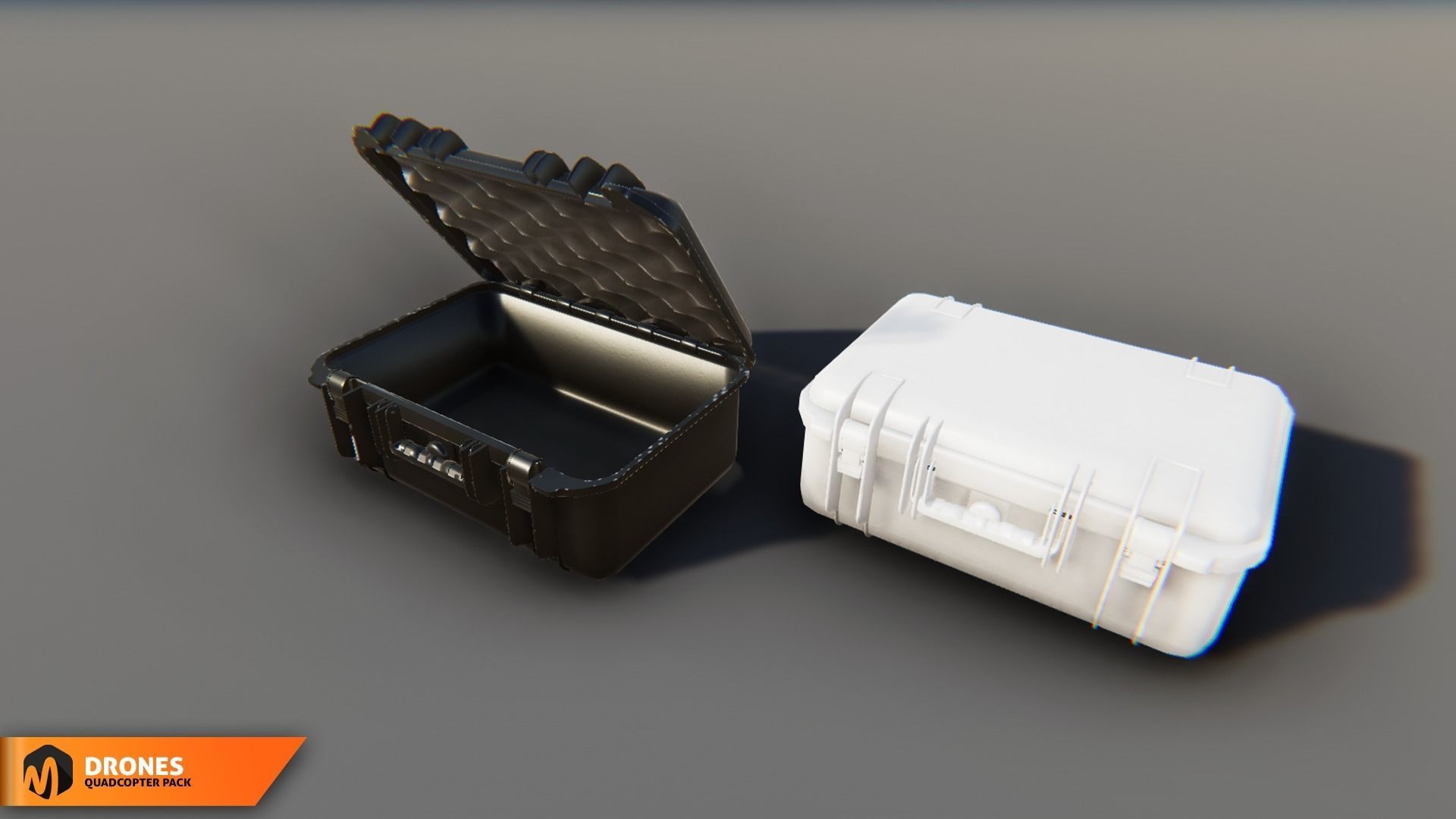 Quadcopter pack - drones Low-poly 3D model_12