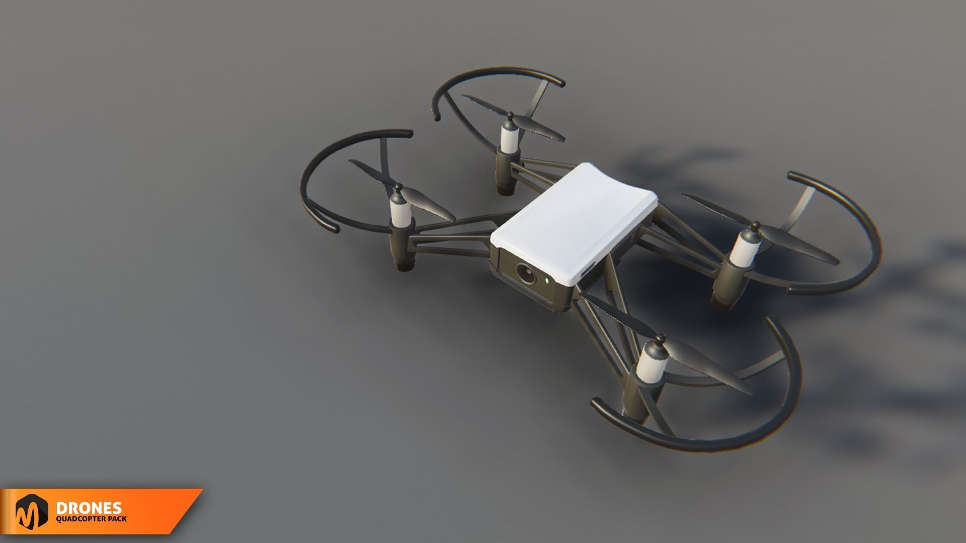 Quadcopter pack - drones Low-poly 3D model_7