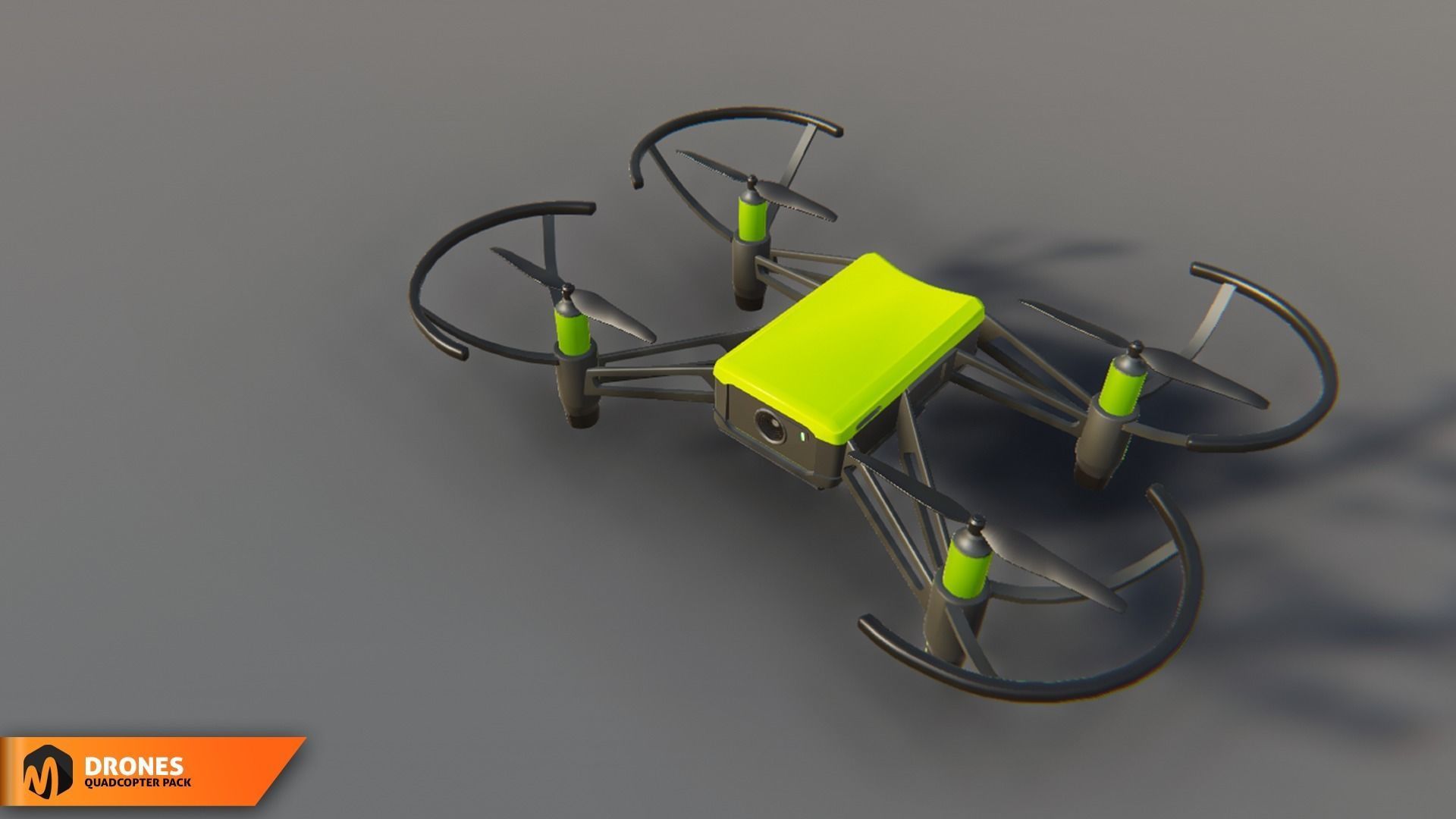 Quadcopter pack - drones Low-poly 3D model_8