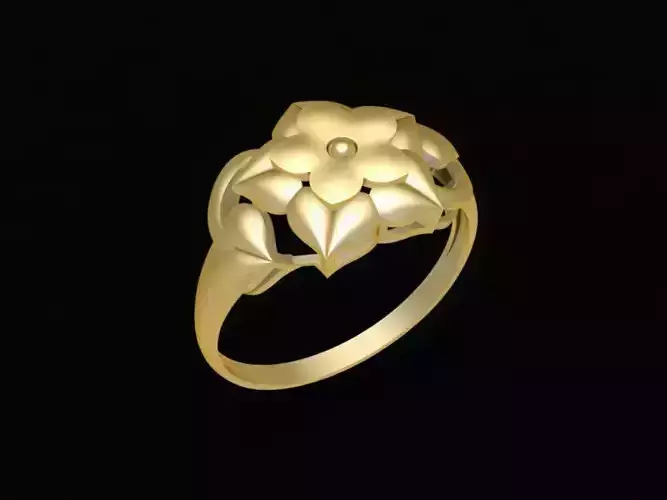 GOLD FLOWER RING 92