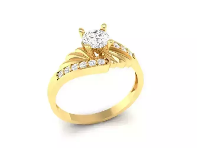 Elegant Solitaire Diamond Ring for Women  93