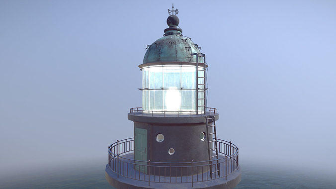 Lighthouse Aniva WithLods Low-poly 3D model 3