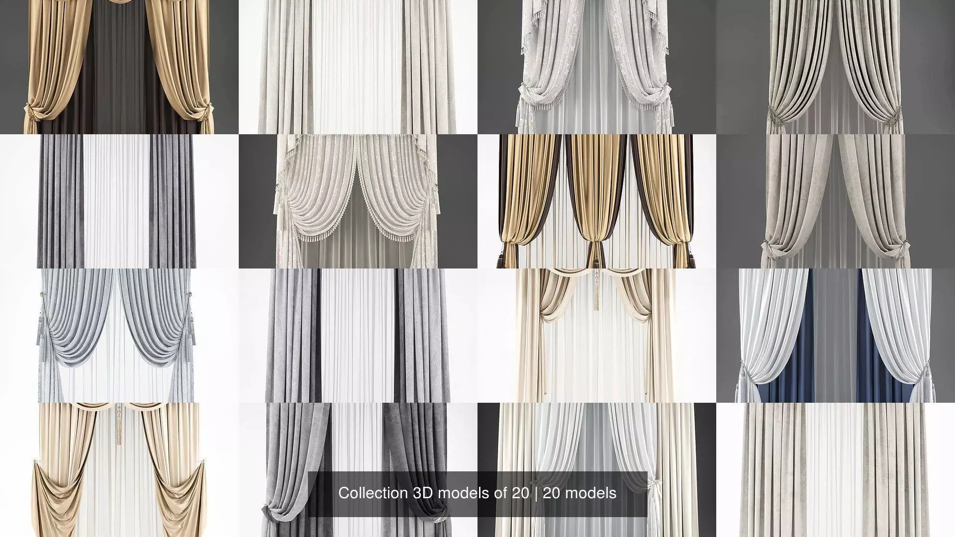 Collection 3D models of 20 _0