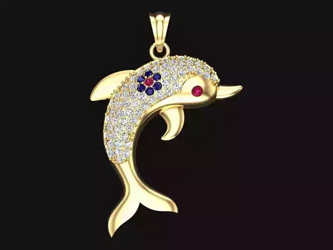 Dolphin pendant - Womens pendants - N628