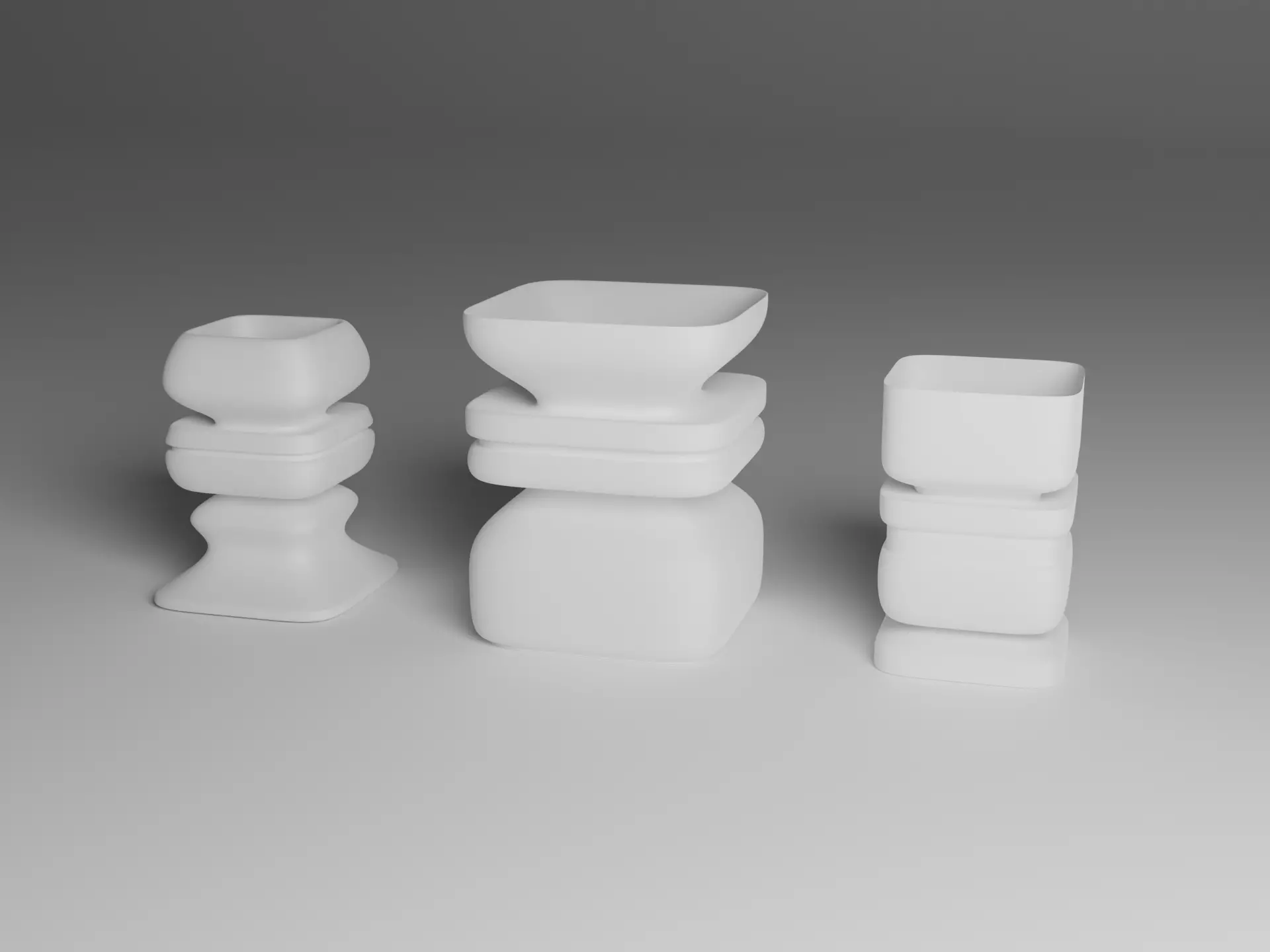 Decorative Abstract Modern Vases Free 3D model_0