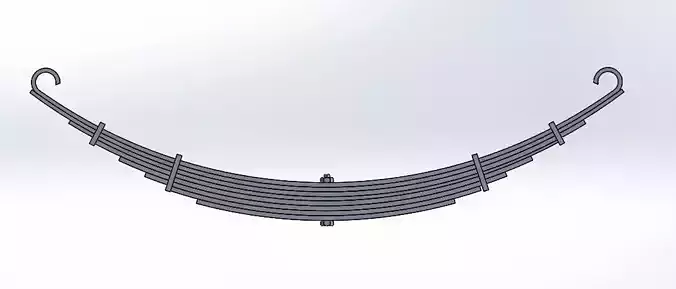 Leaf Spring Suspension Free 3D model