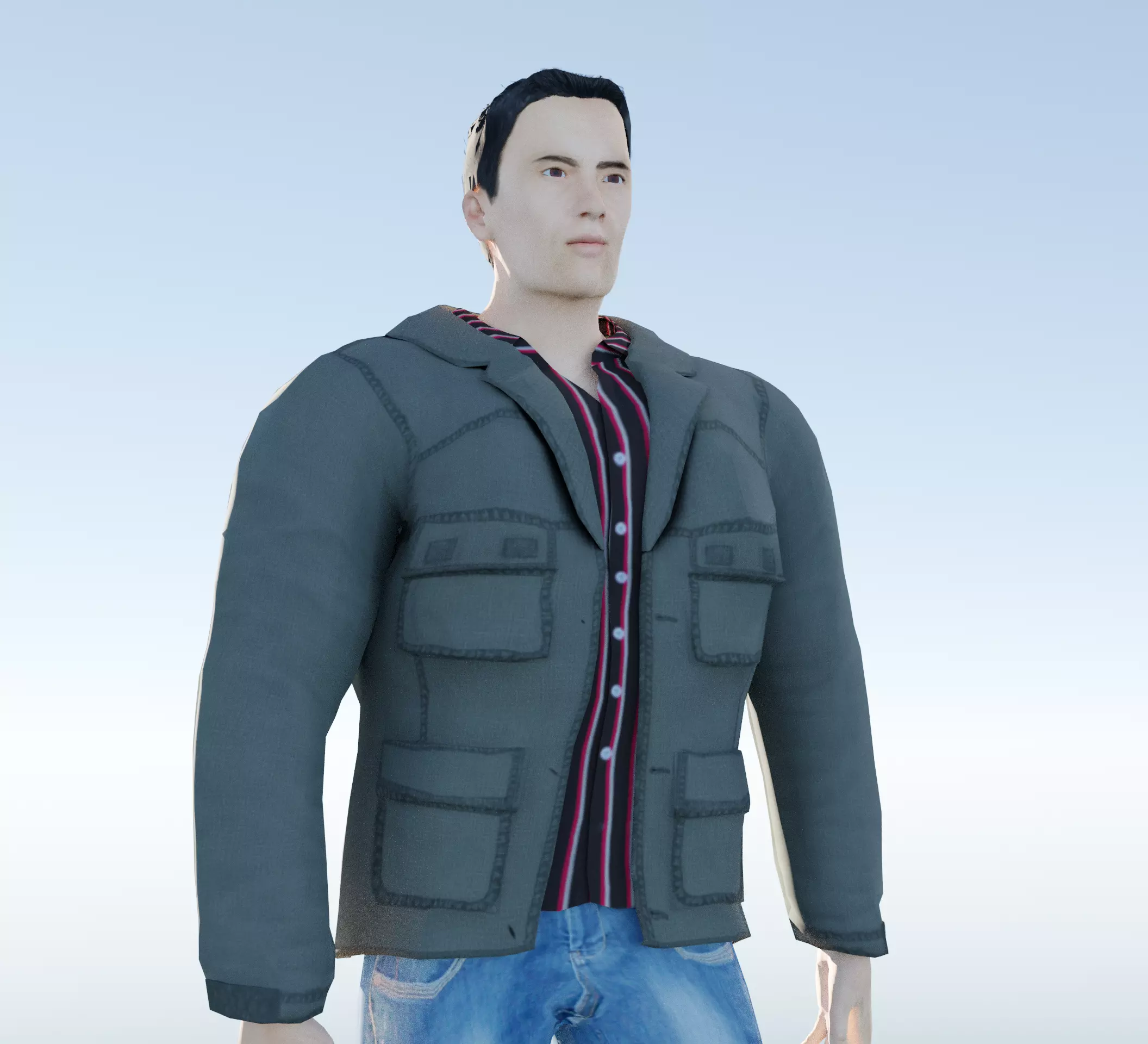 Man Rigged 3D model_0