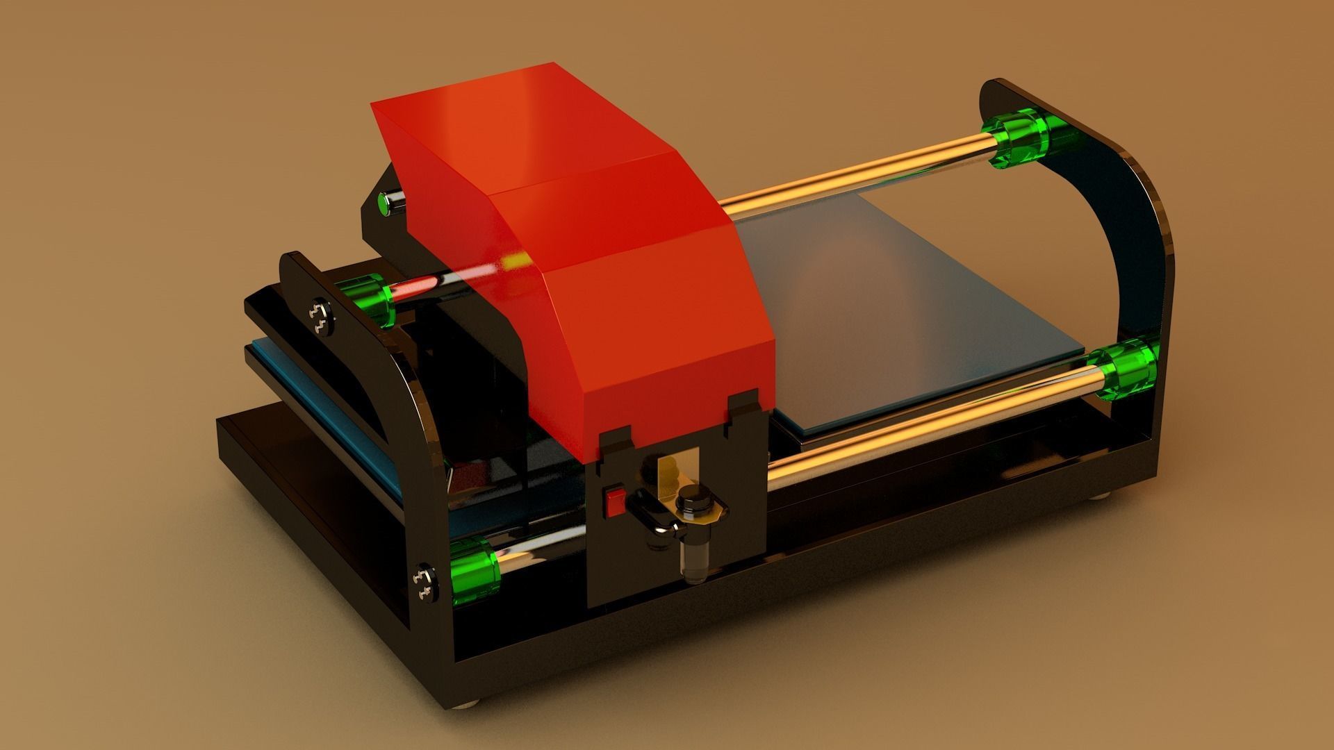 Double Bed Heat Press Machine 3D model_5