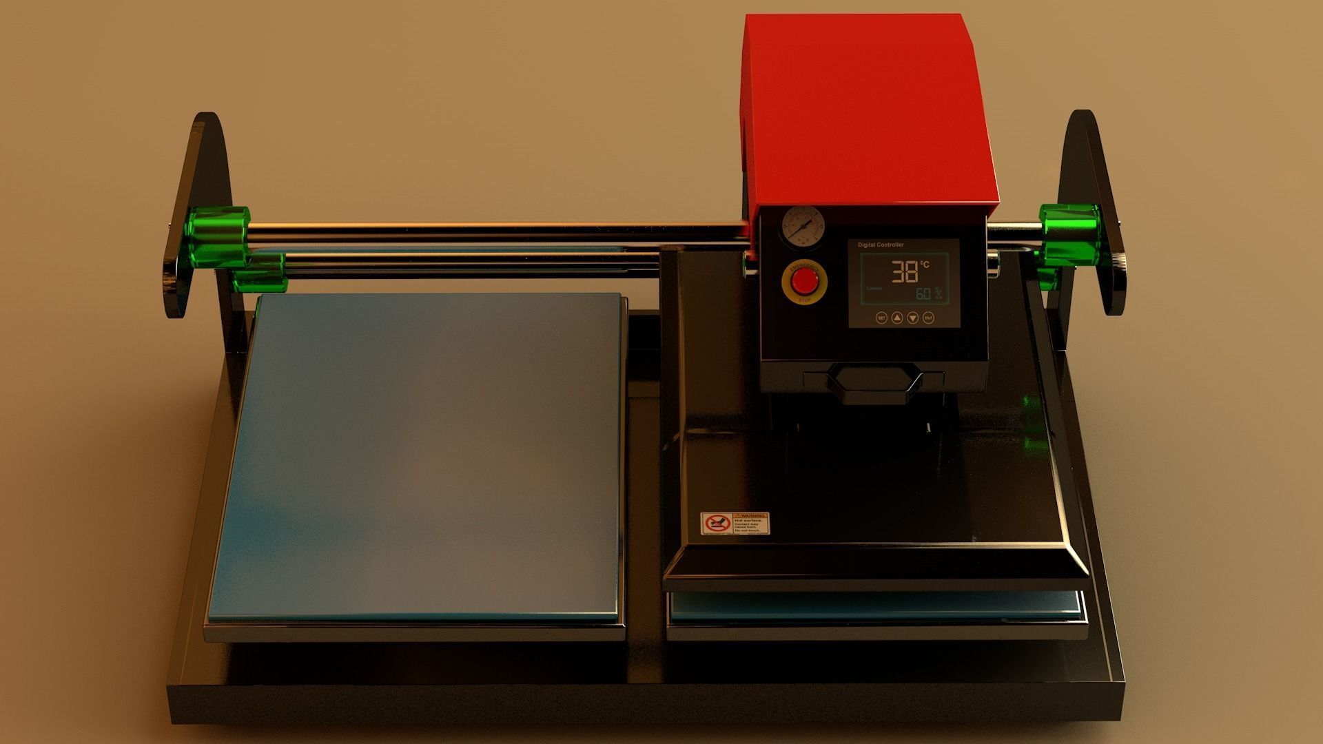 Double Bed Heat Press Machine 3D model_4