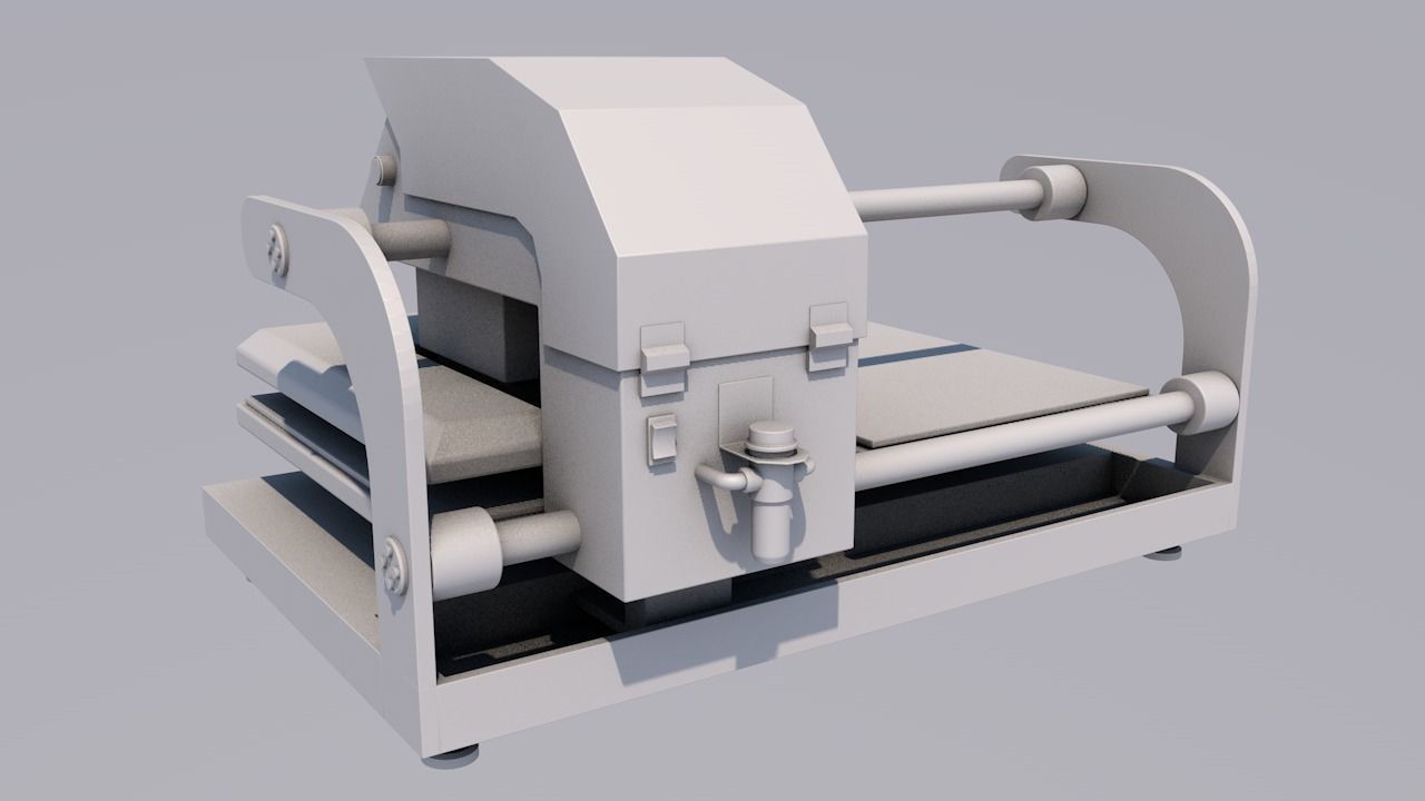 Double Bed Heat Press Machine 3D model_15