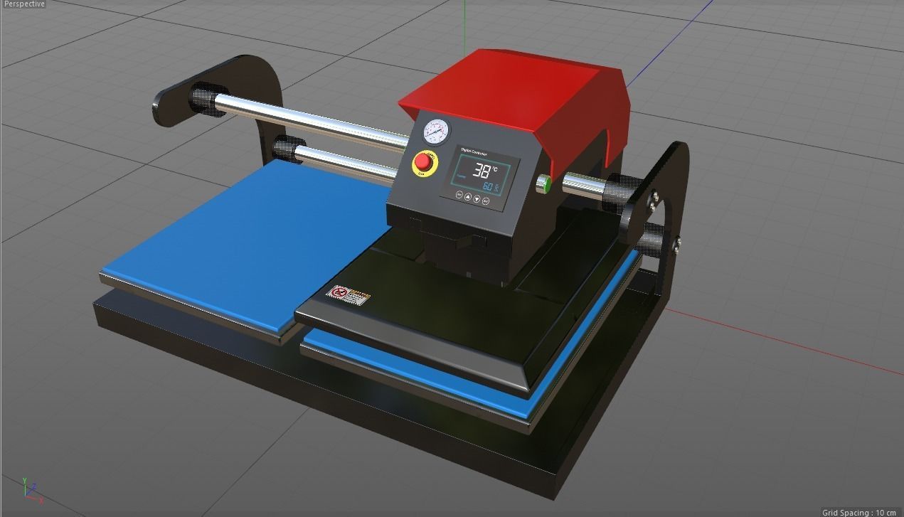 Double Bed Heat Press Machine 3D model_9