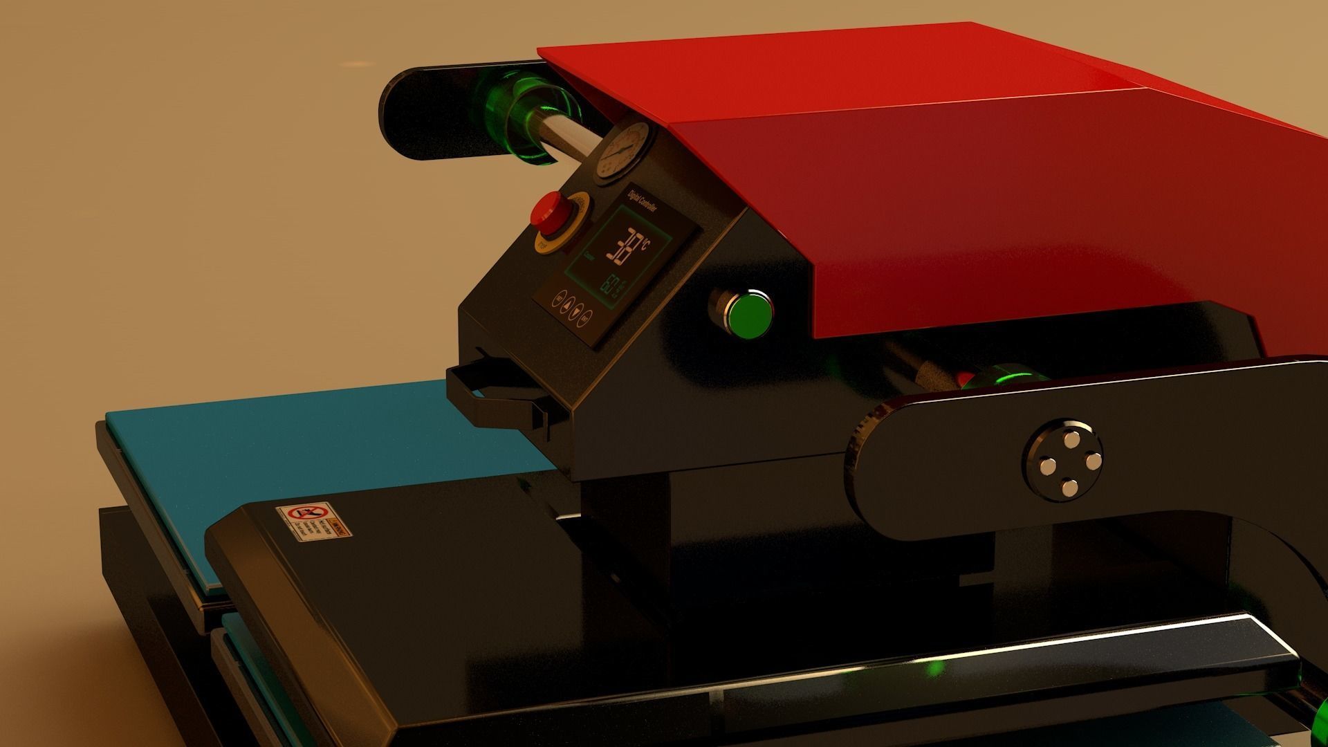 Double Bed Heat Press Machine 3D model_3