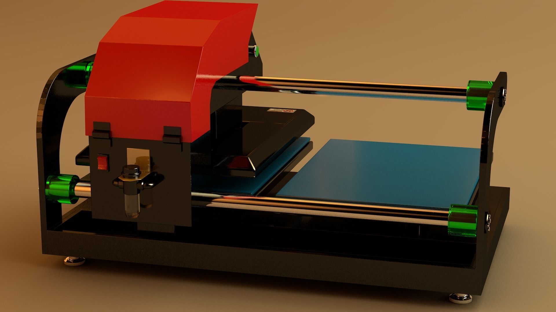 Double Bed Heat Press Machine 3D model_6