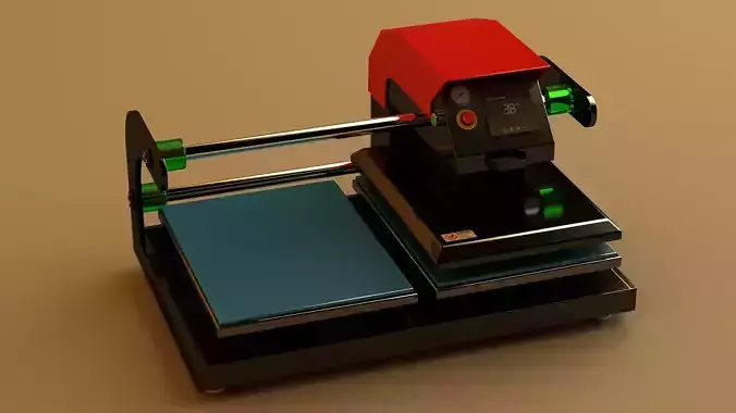 Double Bed Heat Press Machine 3D model