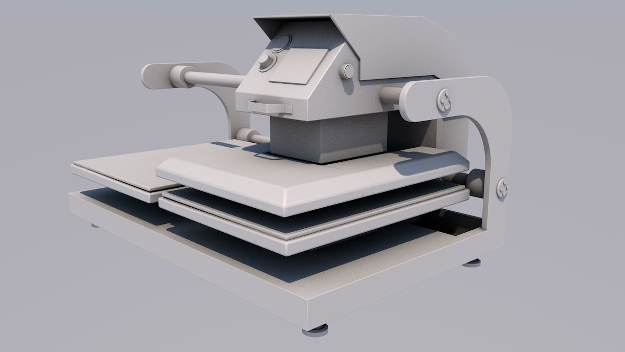 Double Bed Heat Press Machine 3D model_14