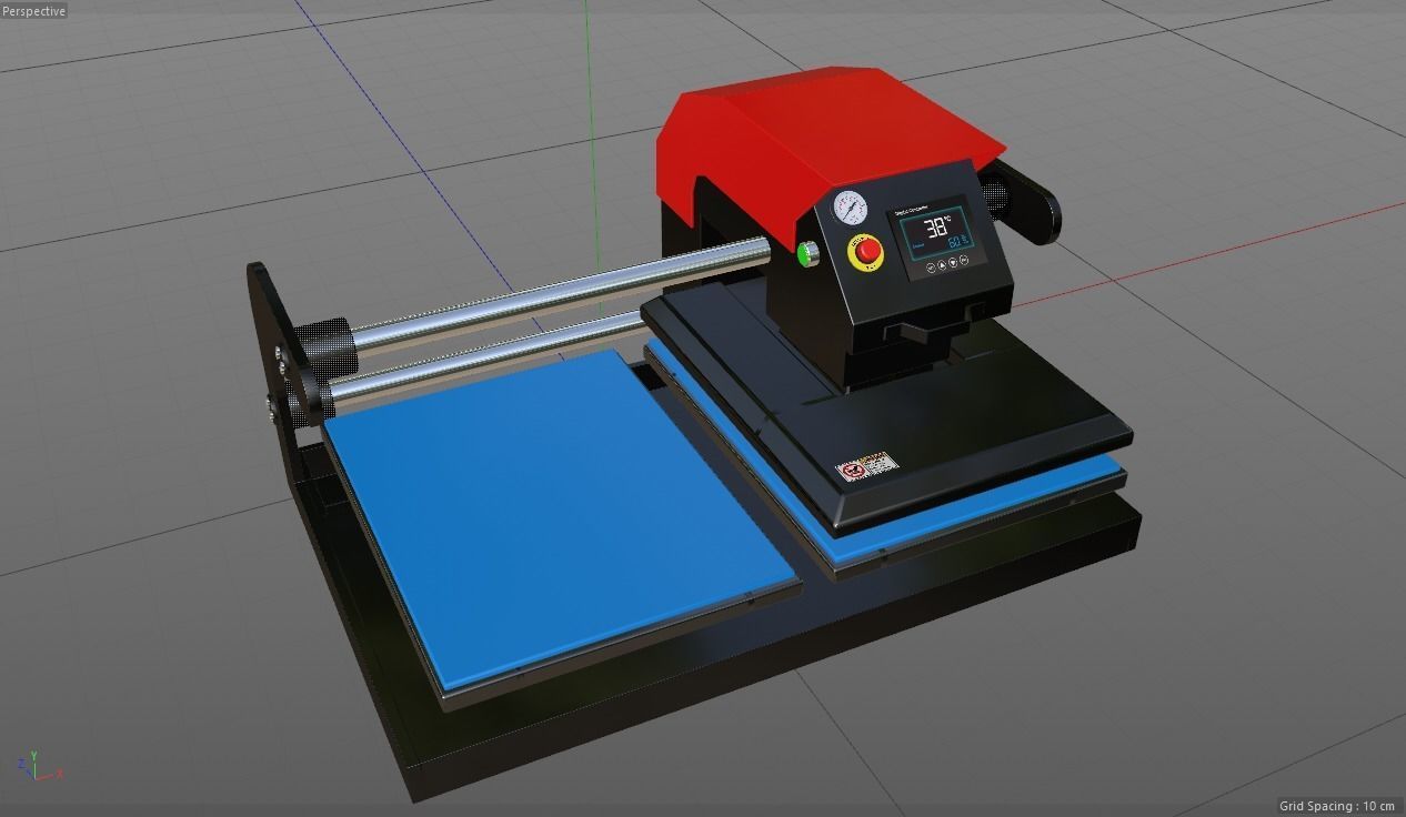Double Bed Heat Press Machine 3D model_8