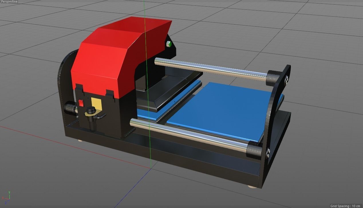Double Bed Heat Press Machine 3D model_7