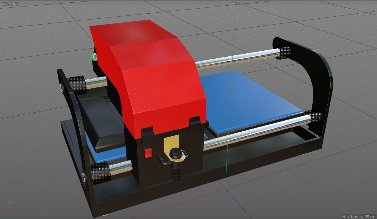Double Bed Heat Press Machine 3D model_10
