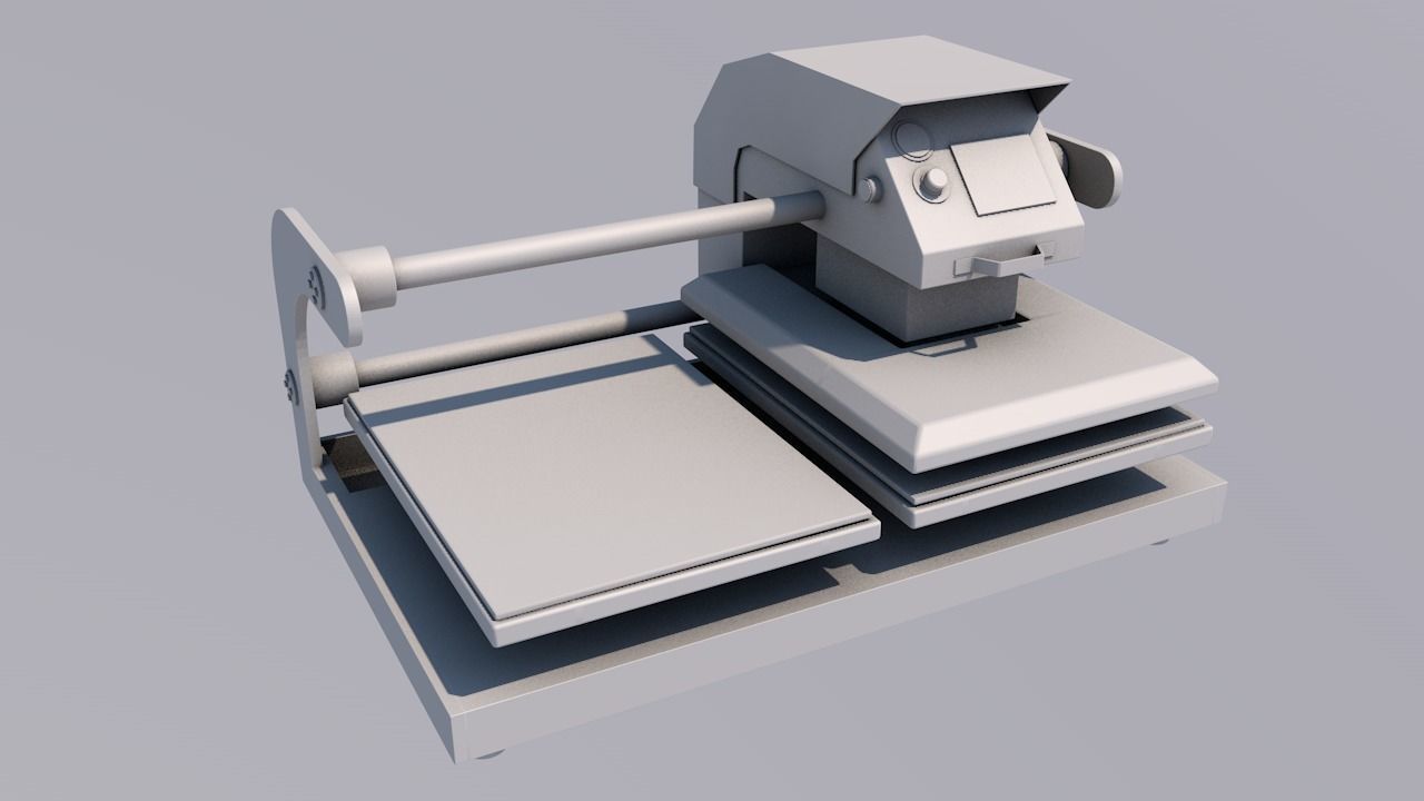 Double Bed Heat Press Machine 3D model_13