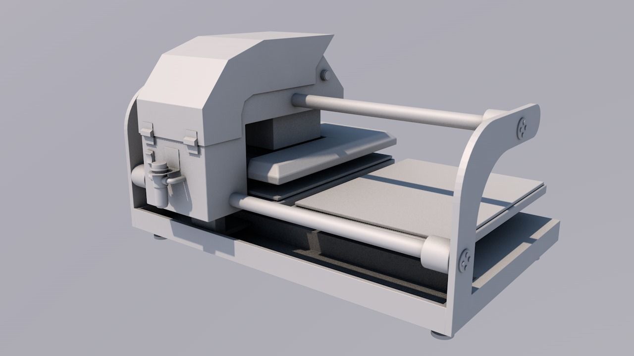 Double Bed Heat Press Machine 3D model_16